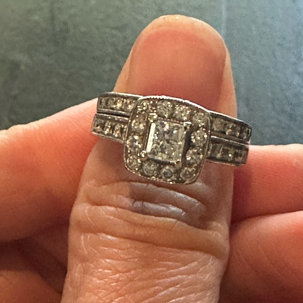 Make an offer Diamond engagement ring and one band